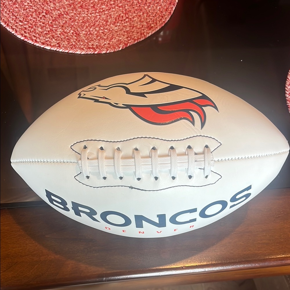 Broncos Signature White Football